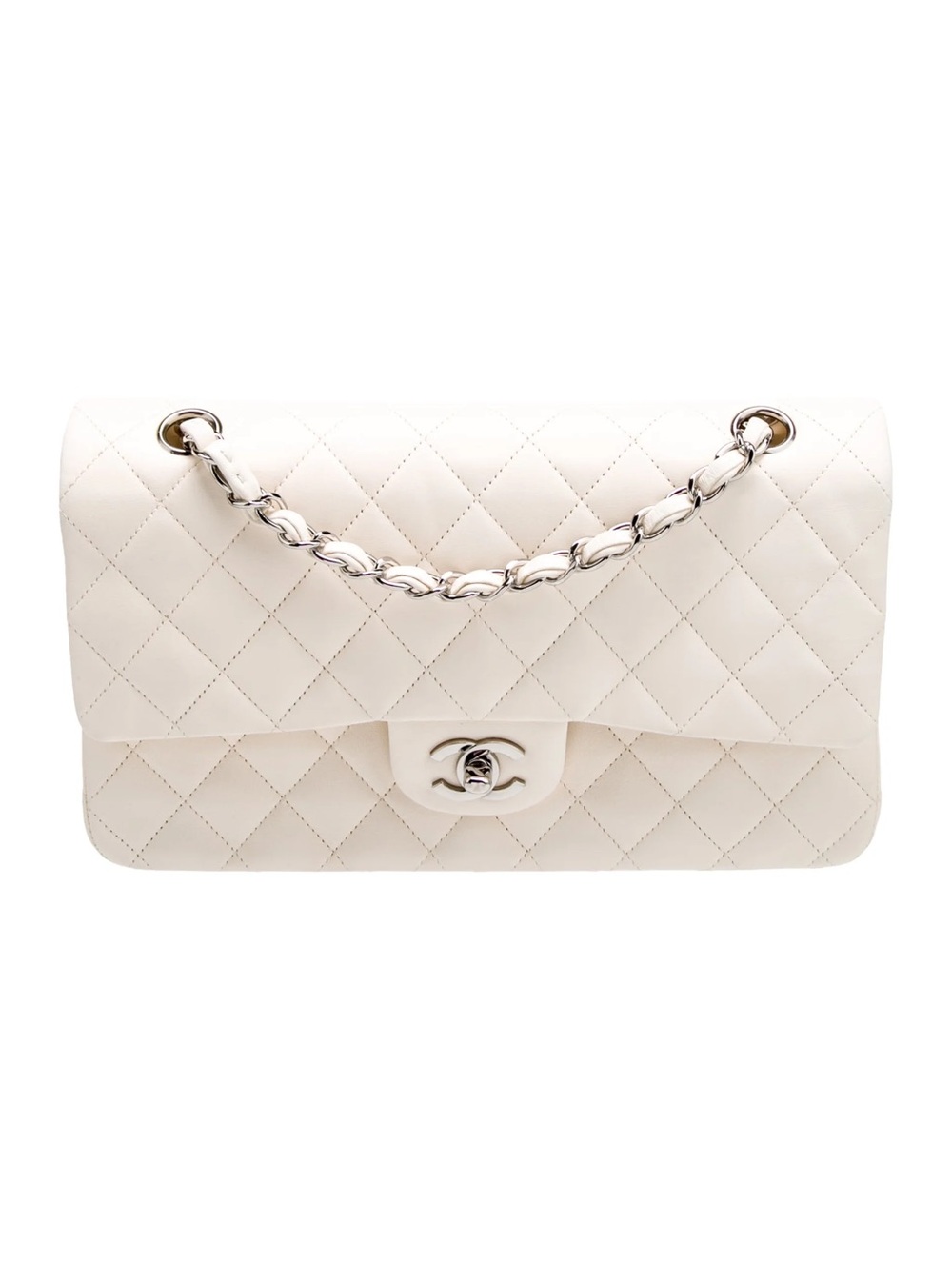 Chanel Classic Medium Double Flap Bag in Ivory Cream
